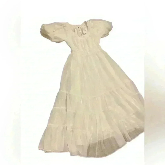 NWT ASTR THE LABEL Chamomile Tiered Dress in White Size Small - Picture 6 of 12